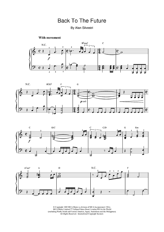 吹奏楽　楽譜　BACK TO THE FUTURE 映画『バック・トゥ・ザ・フューチャー』OST - Back to the Future