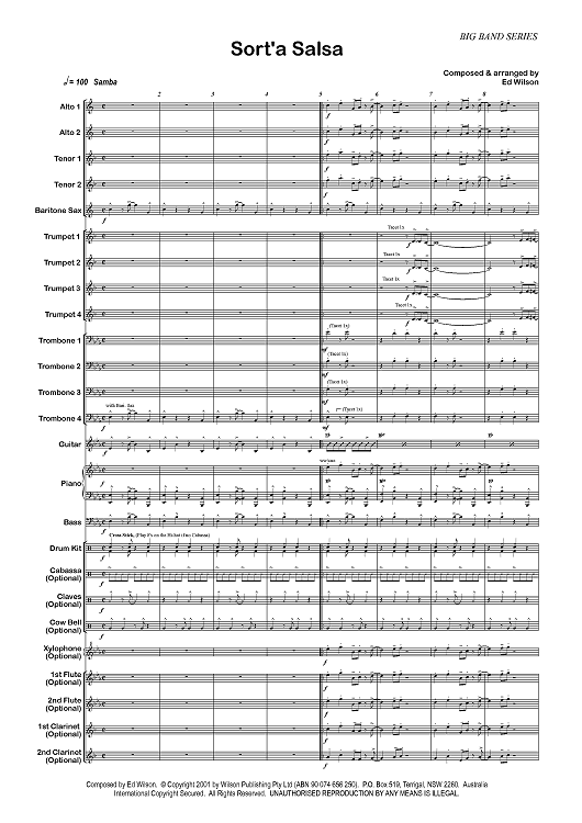 Sort's Salsa - Conductor's Score
