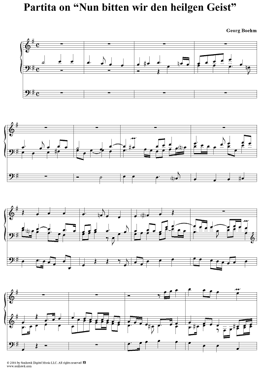 Partita on "Nun bitten wir den heilgen Geist"