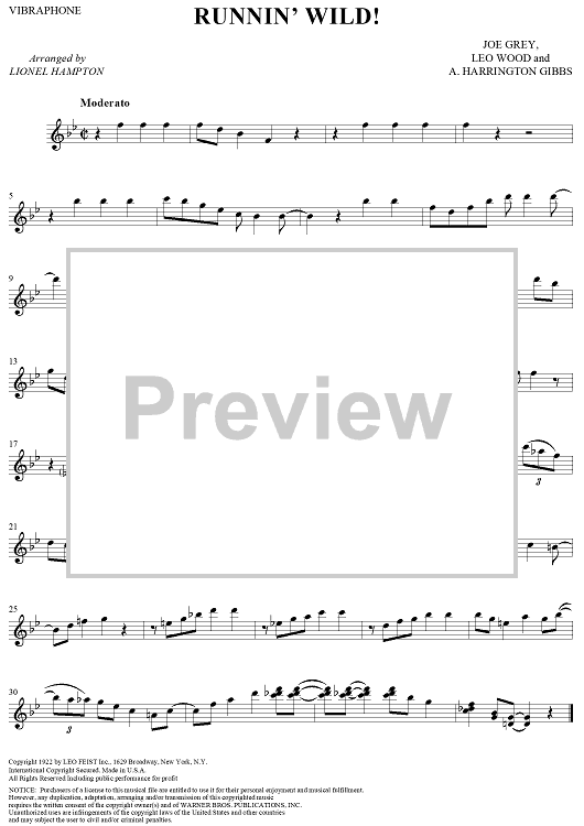 Runnin' Wild! - Vibraphone