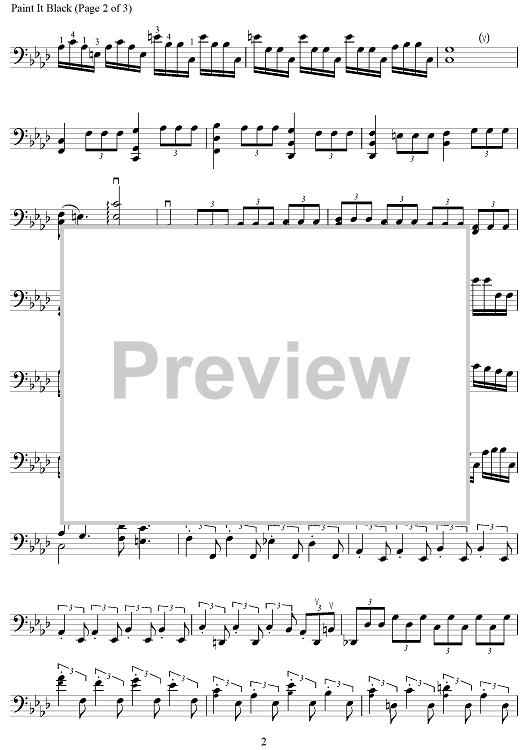 Paint It, Black from the Netflix Series WEDNESDAY" Sheet Music for