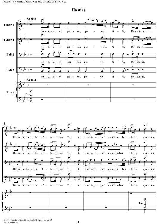 Requiem in D Minor, No. 4: Hostias