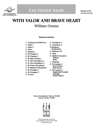 With Valor and Brave Heart - Score Cover