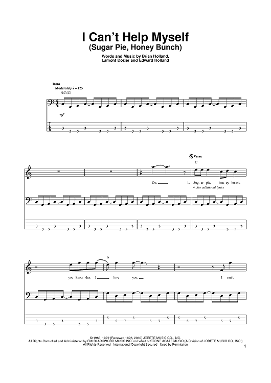 I Can't Help Myself (Sugar Pie, Honey Bunch)