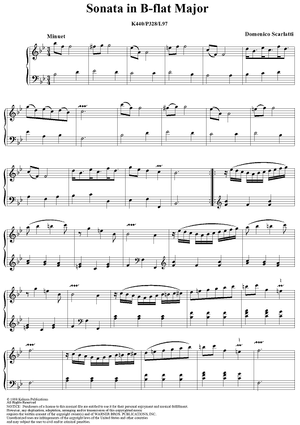 Sonata in B-flat major, K. 440 (Minuetto)