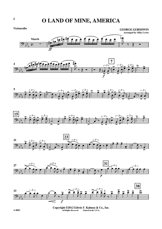 O Land Of Mine, America - Cello