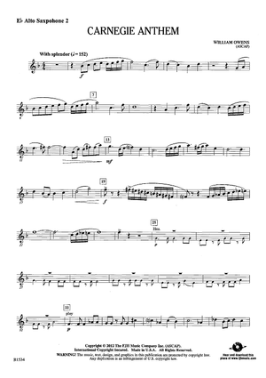 Carnegie Anthem - Eb Alto Sax 2