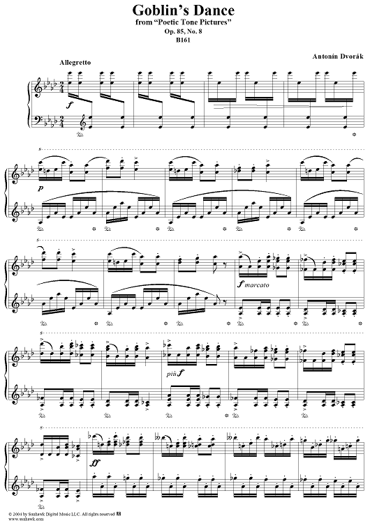 Goblin's Dance, No. 8 from "Poetic Tone Pictires", Op. 85