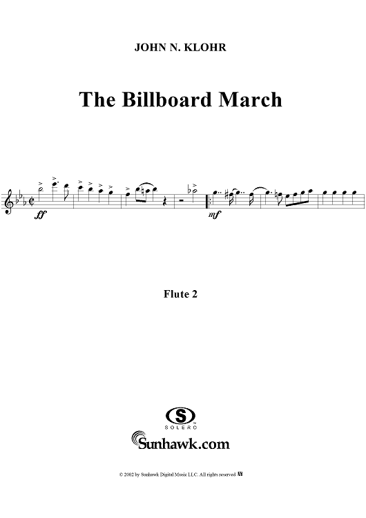 The Billboard March - Flute 2