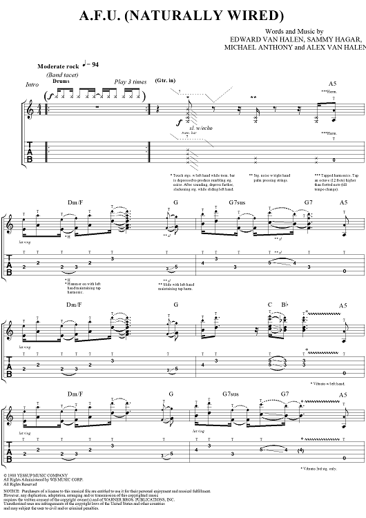 A.F.U. (Naturally Wired)