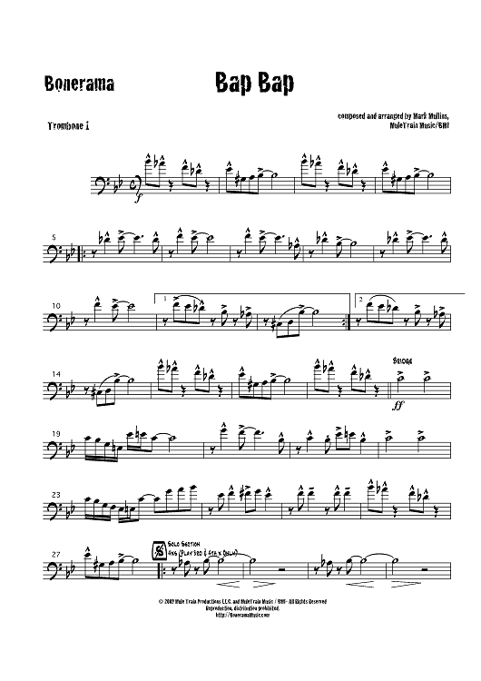 Bap Bap - Trombone 1