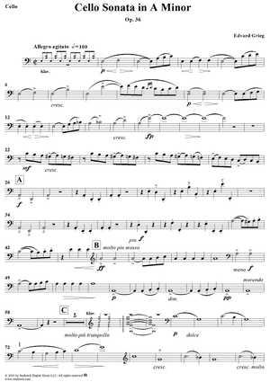 Cello Sonata in A Minor, Op.36 - Cello
