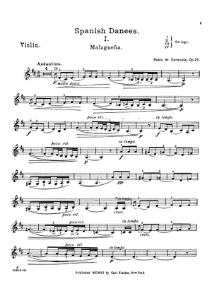 Malagueña - from Spanish Dances Op. 21