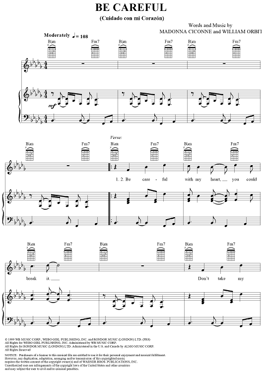 Be Careful (Cuidado con mi Corazón)