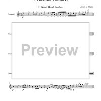 4 Yuletide Fanfares - Trumpet 1