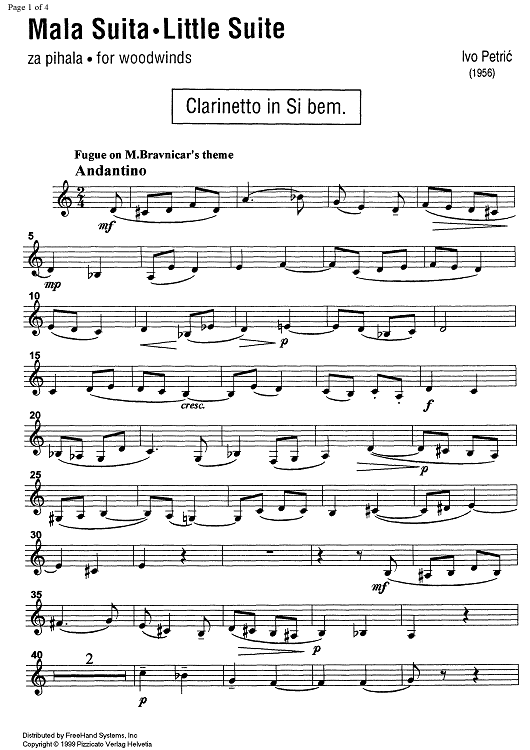 Little Suite - Clarinet in B-flat