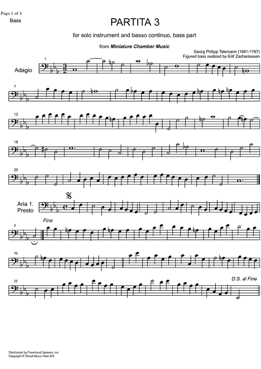 Partita No. 3 - Bass