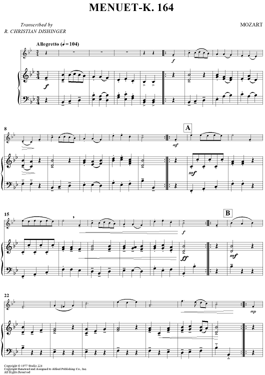 Menuet-K. 164