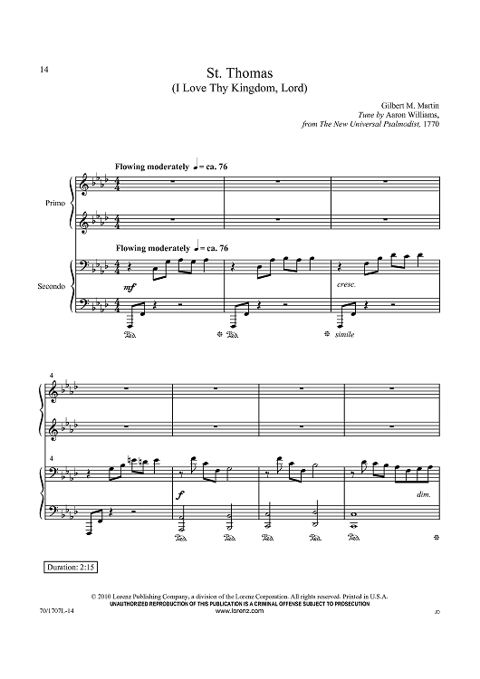 St. Thomas (I Love Thy Kingdom, Lord)