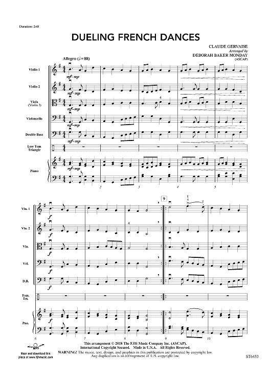 Dueling French Dances - Score