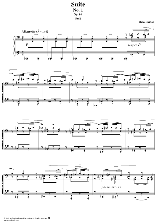Op. 14, Movement 1:  Allegretto