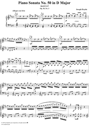 Piano Sonata no. 50 in D Major