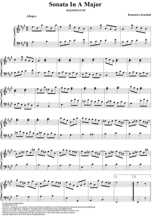 Sonata in A major, K. 363