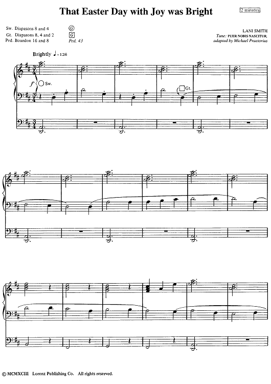 That Easter Day with Joy was Bright