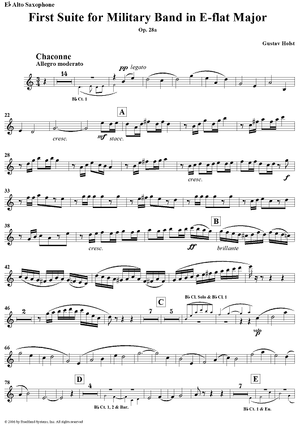 First Suite in E-flat, Op. 28a - Alto Saxophone
