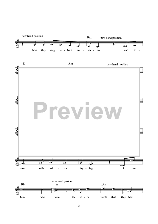 Empty Chairs At Empty Tables" Sheet Music for Lead Sheet Sheet Music Now