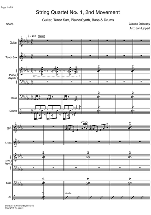 String Quartet No. 1  2nd movement - Score