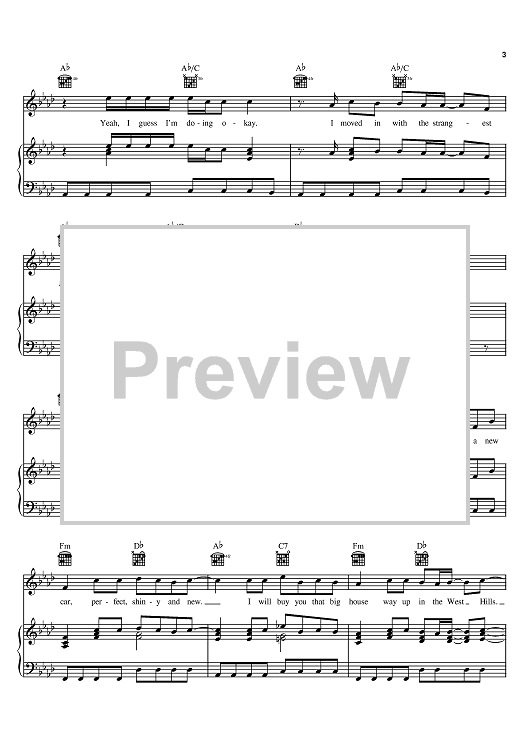I Will Buy You A New Life" Sheet Music by Everclear for Piano/Vocal