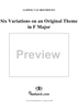 Six Variations on an Original Theme in F Major, Op. 34