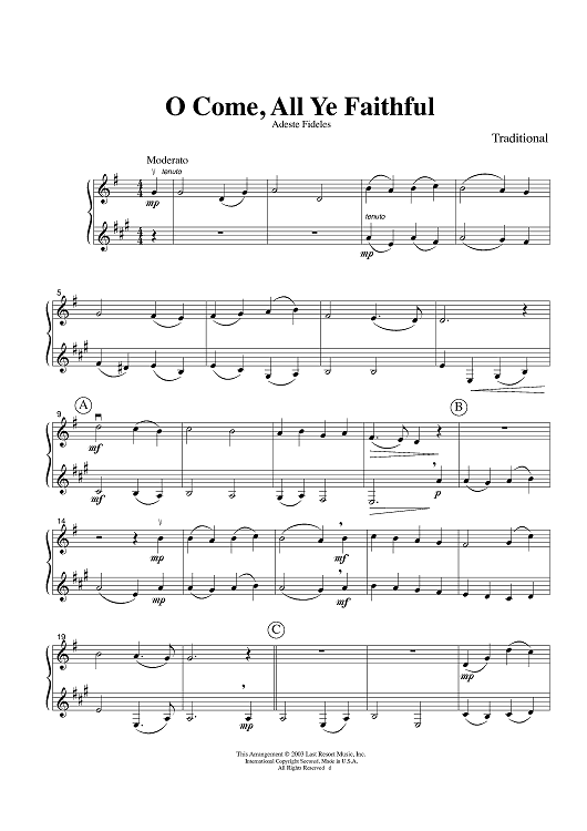 O Come, All Ye Faithful - Adeste Fideles