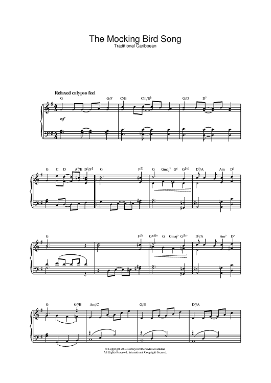 The Mocking Bird Song
