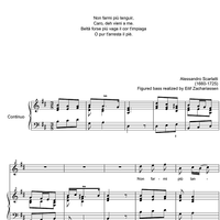Non farmi più languir - Score