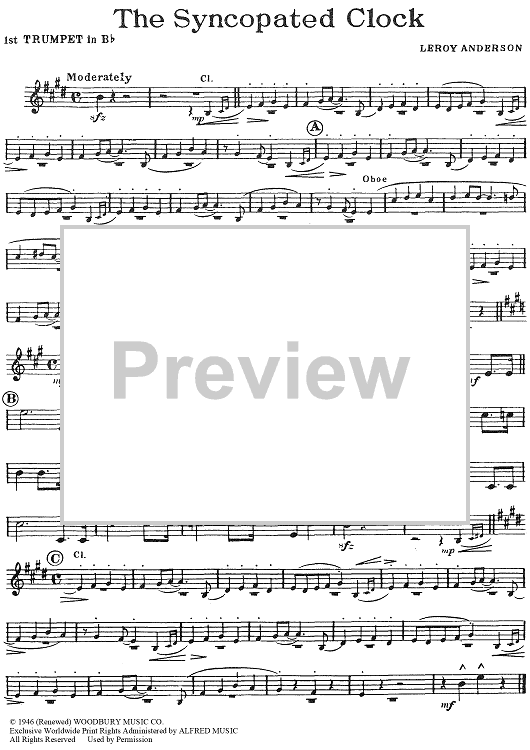 The Syncopated Clock - Trumpet 1 in Bb