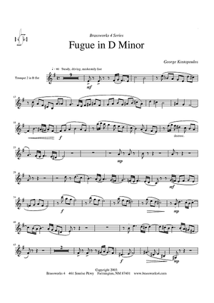 Fugue in D Minor - Trumpet 2 in Bb