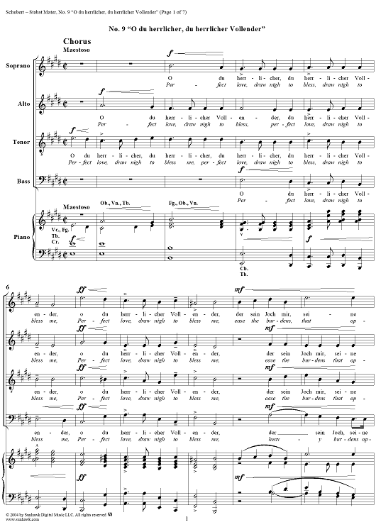 Stabat Mater, D383, No. 9: "O du herrlicher, du herrlicher Vollender"