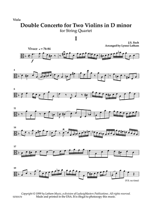 Double Concerto for Two Violins - Viola