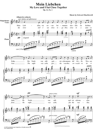 Mein Liebchen - Op.11 No.1