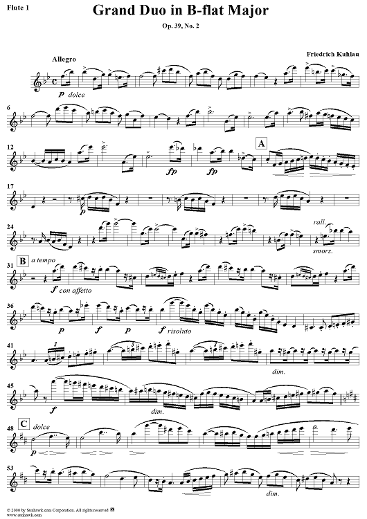 Grand Duo in B-Flat Major, Op. 39, No. 2 - Flute 1