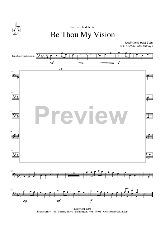 Be Thou My Vision - Trombone/Euphonium