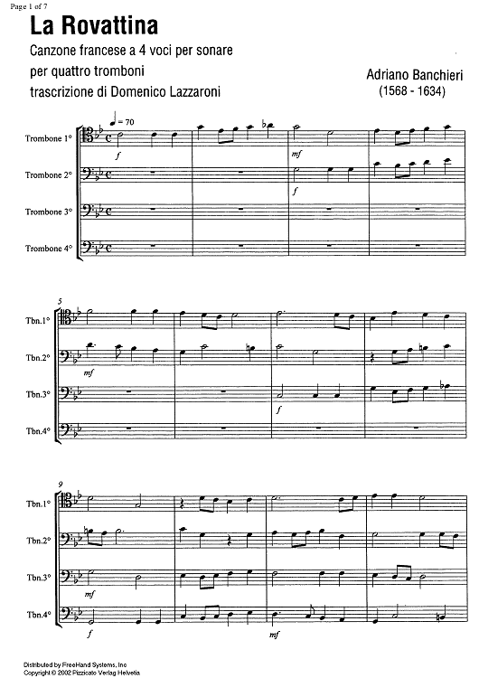 La Rovattina - Score