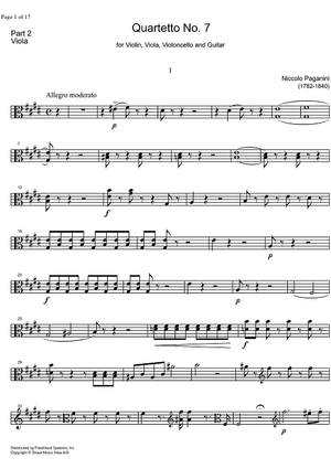 Quartetto No. 7 - Viola