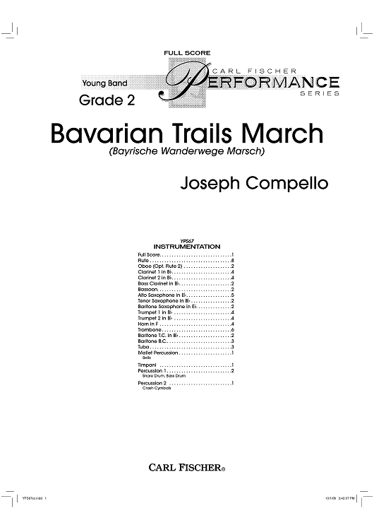 Bavarian Trails March - Score
