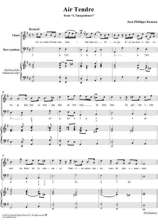 Cantates, L'Impatience, Recitatif (2)