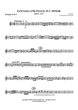 Fantasia and Fugue in C Minor, BWV 537 - Trumpet 2 in Bb