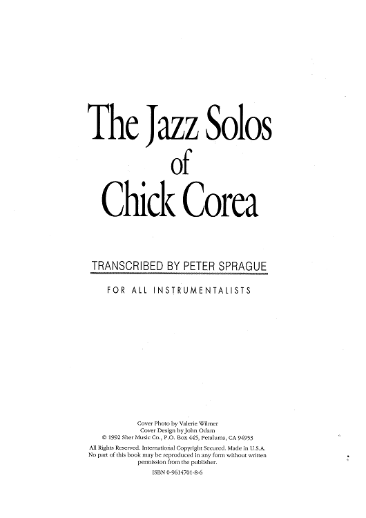 The Jazz Solos of Chick Corea