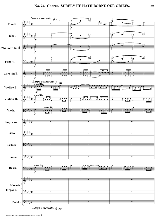 Messiah, no. 24: Surely He hath borne our griefs - Full Score